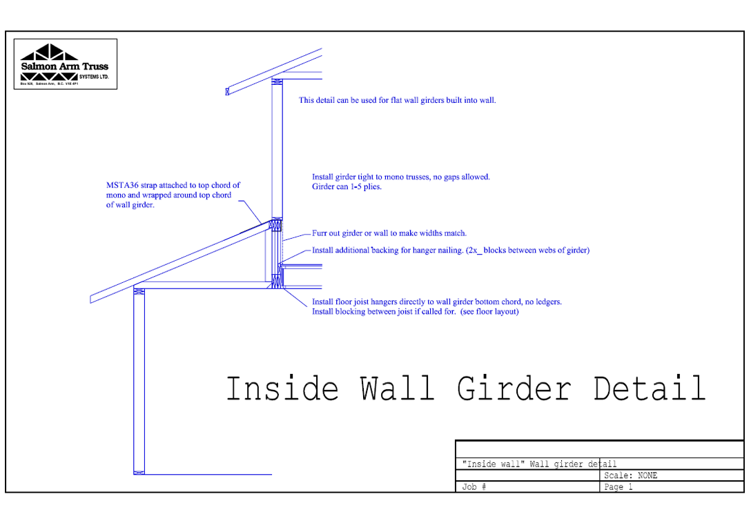 Inside Wall Girder Detail